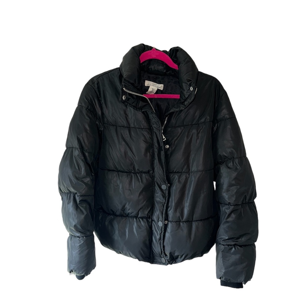 Black Puffer Jacket (Size Medium) - image 1